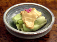 Steamed Eggplants with Paste of Sesame and Vinegar