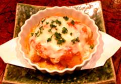 Potato & Cheese with Tomato Sauce